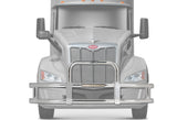 Chrome Grille Guard w/ Built in 16'' LED Bar 2022+ Peterbilt 579 NO Fog