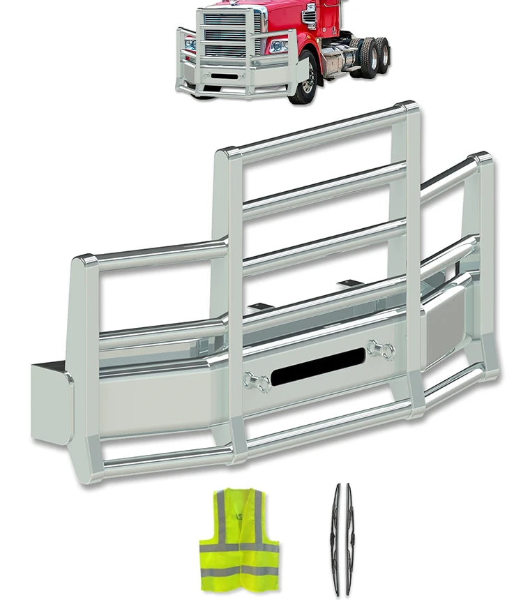 Grille Deer Bumper Defender Guard 2013-2023 Freightliner 112SD SBA CENTER TOW PIN