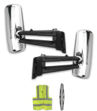 Door Mirrors Chrome Set Kenworth 2013-2021 T680 T880