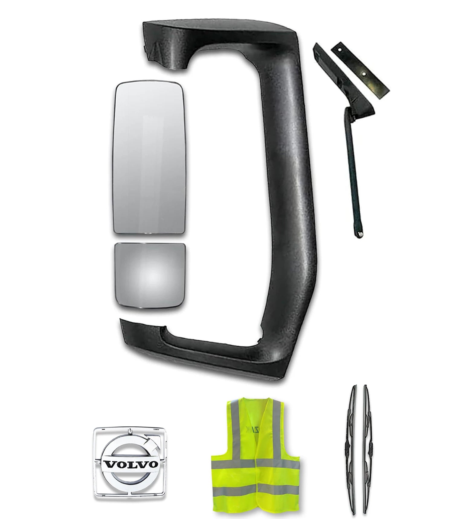 Mirror Arm Cover with Small and Big Door Mirrors Passenger Volvo 2004+ VNL VNM VNX