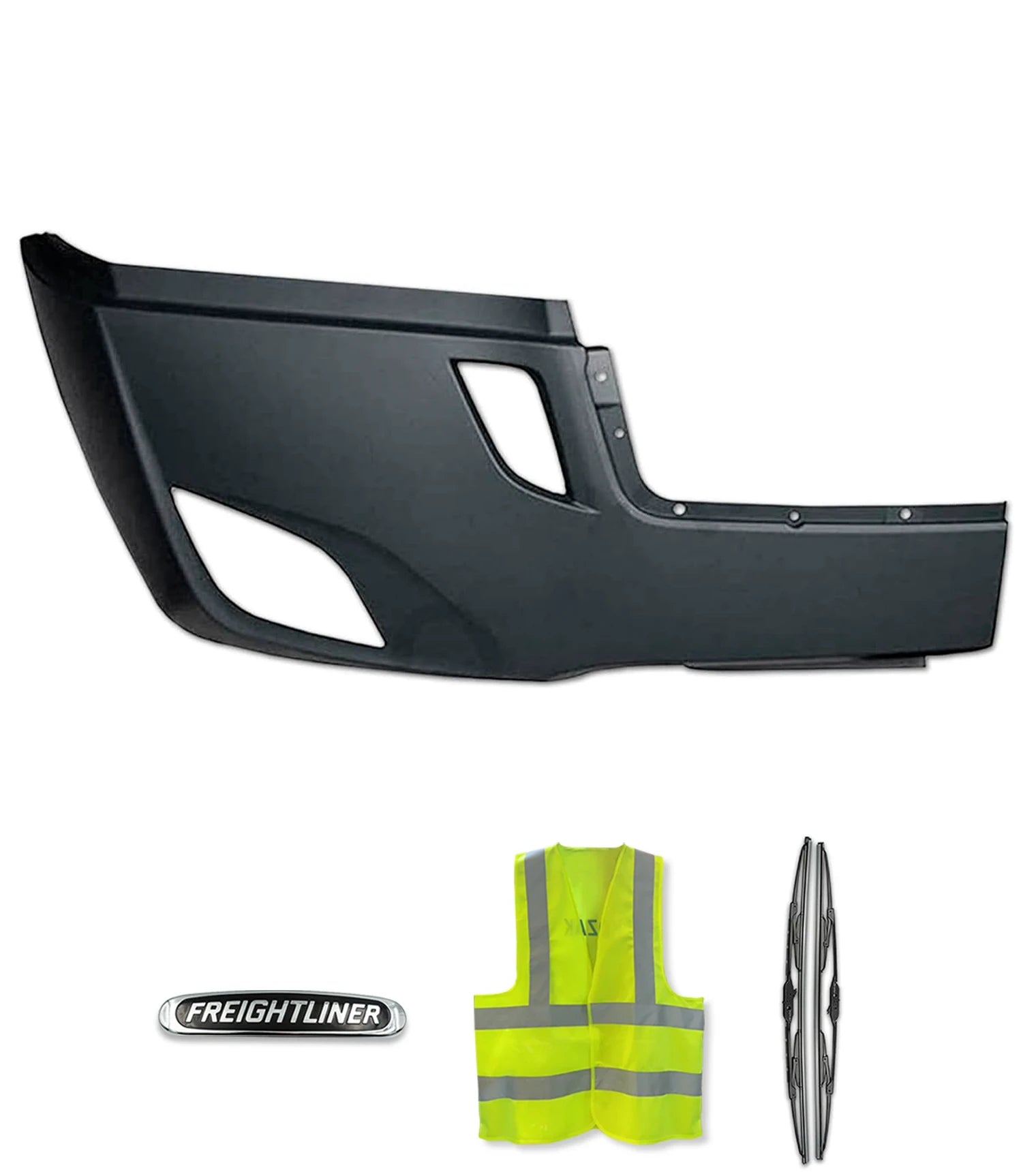 Bumper Cover with Fog Light Hole Plastic Passenger 2018+ Freightliner Cascadia 126 116