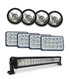 Grille Guard Front Black with Lights 1999-2003 Volvo VNL