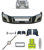 Bumper Set No Fog Holes with Chrome Trim and Brackets 2018+ Volvo VNL VNR