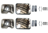 Mirrors Small Bottom Rear View Wide Angle Chrome 2 Pcs Hino 258 268 338 358