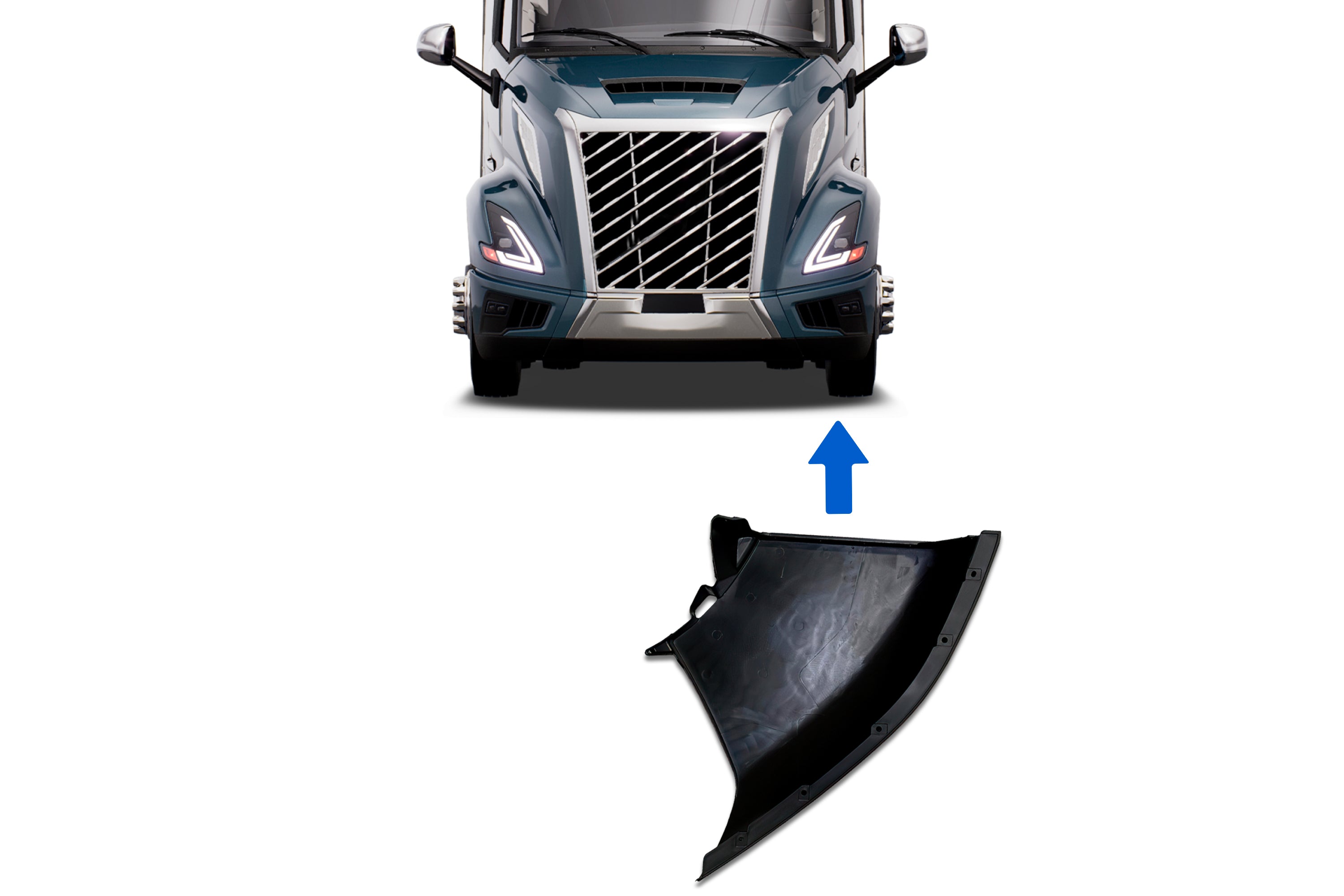 Bumper Air Flow Deflector Driver 2025 Volvo VNL – Tacoma Parts