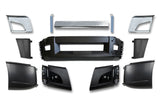 Bumper Set with Fog Holes with Chrome Trim and Brackets 2018+ Volvo VNL VNR