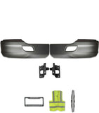 Bumper Extension Corners Black Plastic Set Kenworth T680