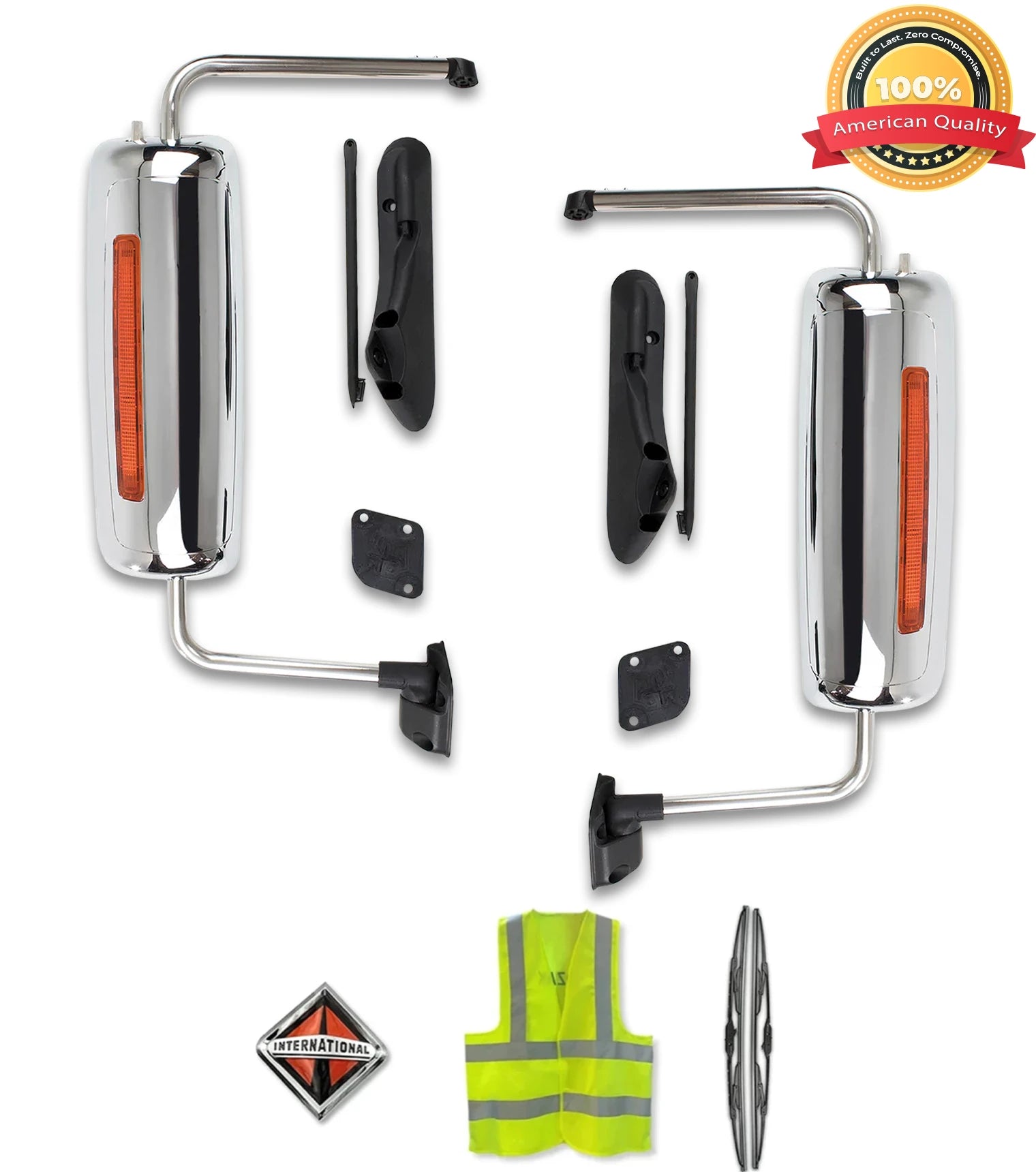 Door Side Mirrors Power Heated Set 2002-2018 International Prostar Lonestar