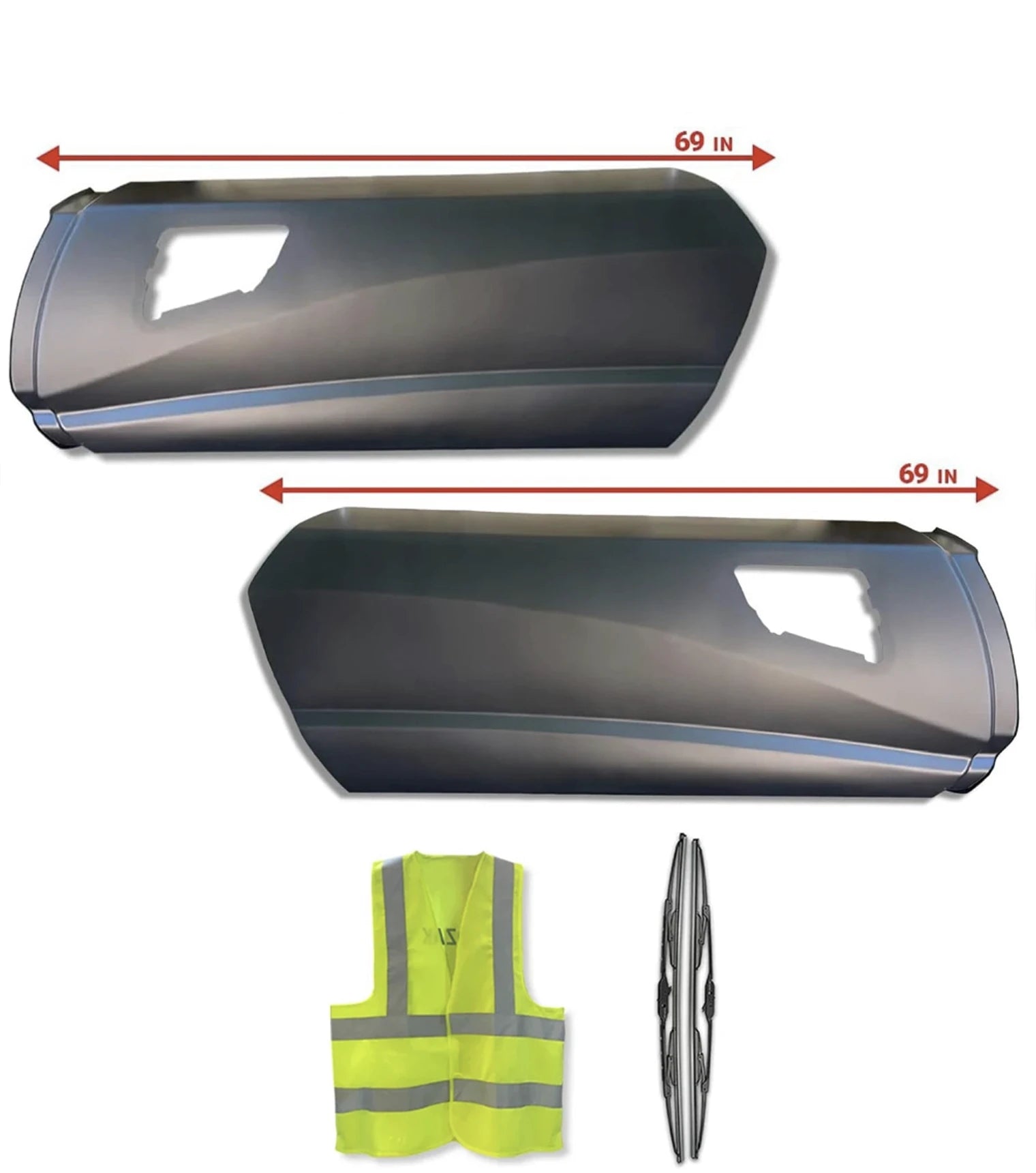 Fairing Skirt Panels 69" w/ tube Set 2013-2021 Kenworth T680