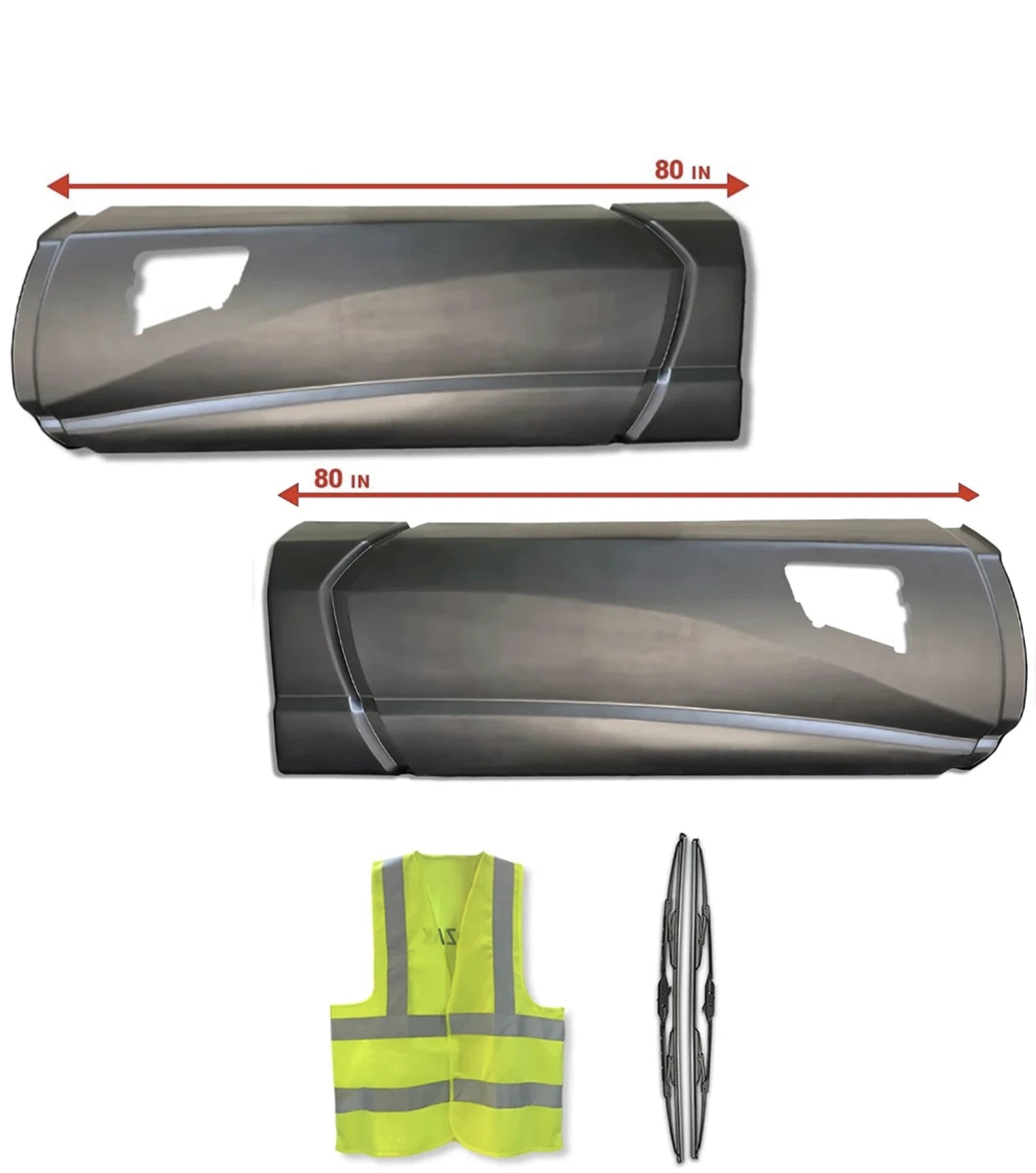 Fairing Skirt Panels 80" w/tube Set 2013-2021 Kenworth T680