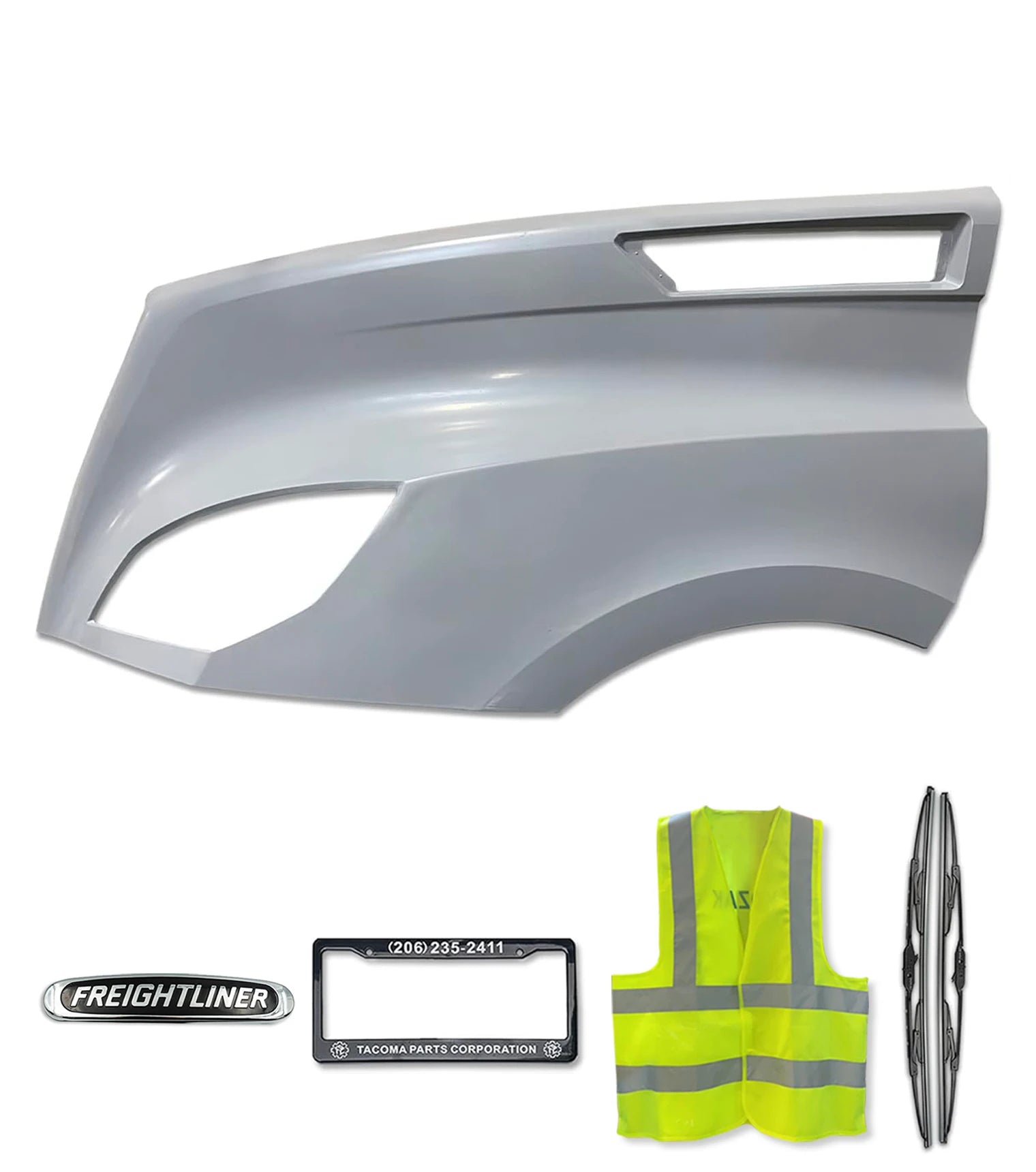 Hood Fender Fiberglass Driver 2018+ Freightliner Cascadia 116 126