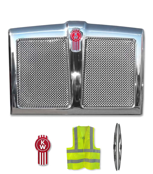 Grille Frame with Bug Screen Chrome Plastic Kenworth T880