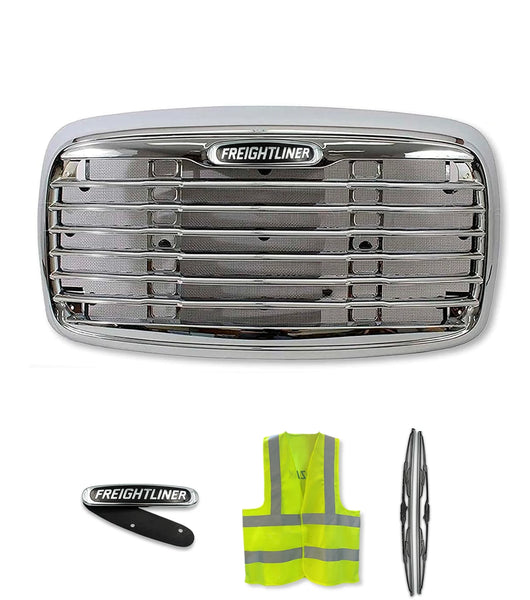 Grille Chrome with Bug Screen 2000-2008 Freightliner Columbia