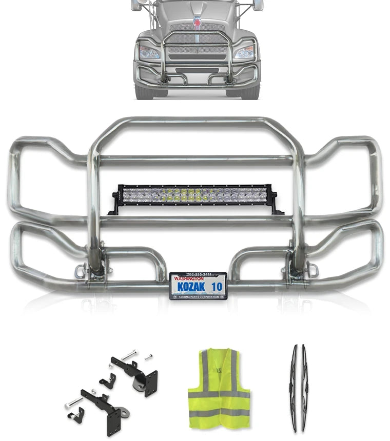 Front Grille Guard Large Chrome Kenworth T440