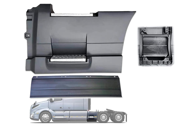 Rear Step Side Fairing Panel With Rubber Stripe Driver 39