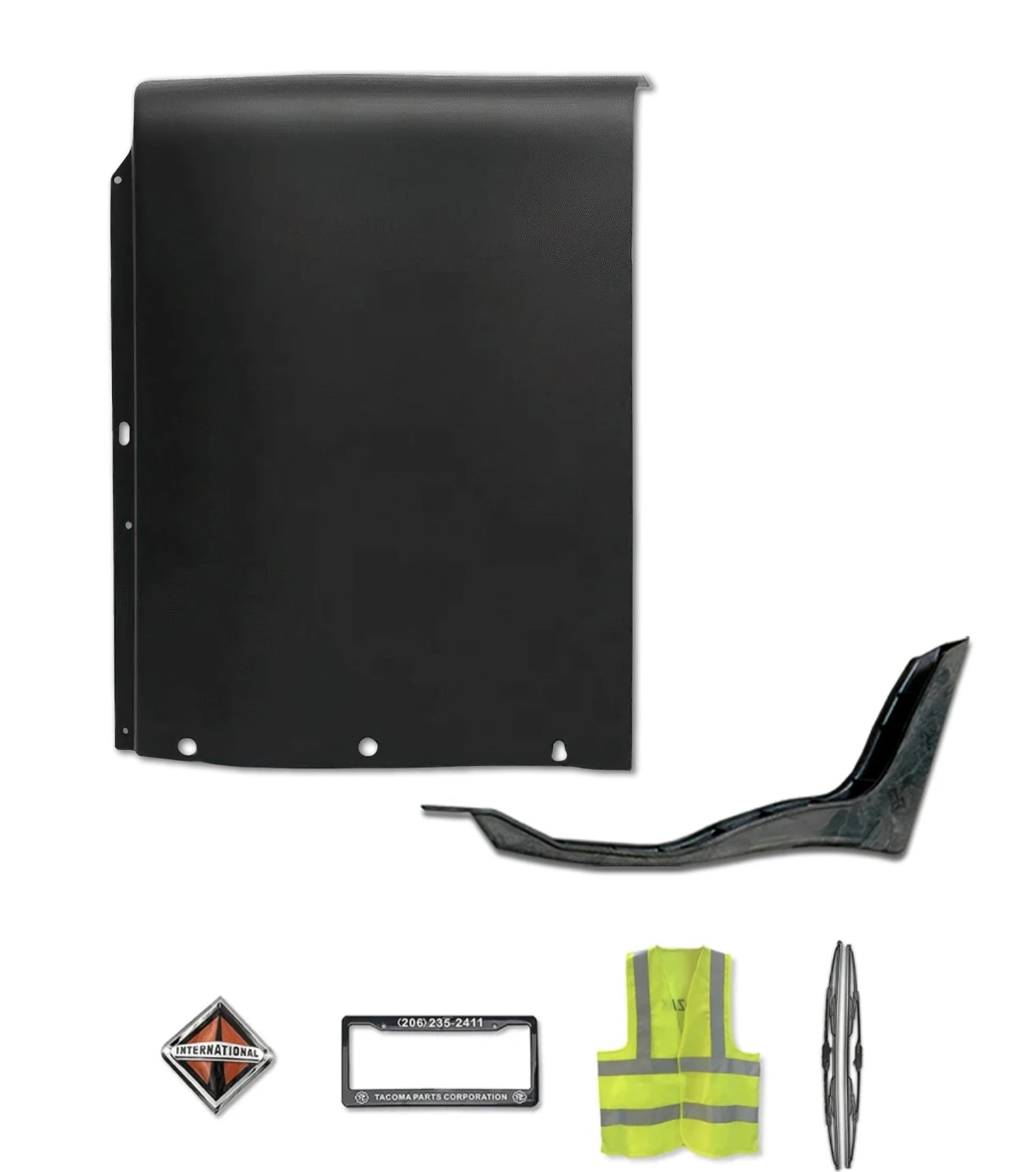 Top Wind Fairing Cab Extender w/Bracket Passenger International LT625