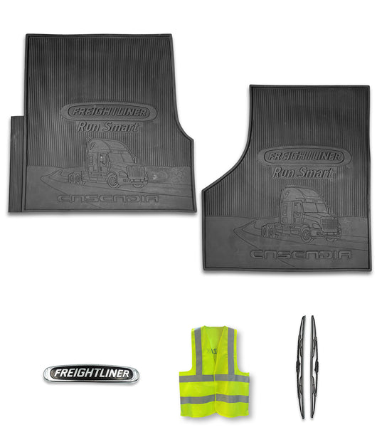 Rubber Floor Mats Pair Freightliner Cascadia