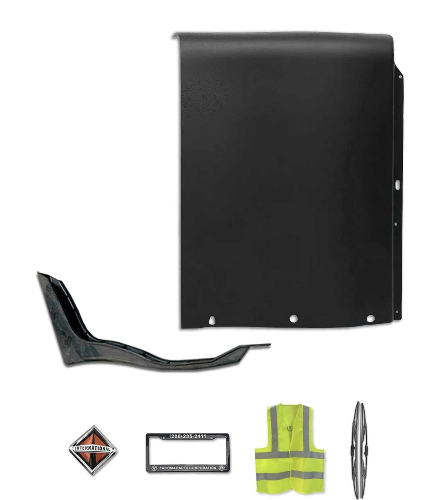 Top Wind Fairing Cab Extender w/Bracket Driver International LT625