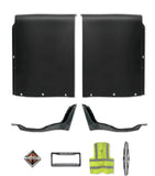 Top Wind Fairings Cab Extenders w/Brackets Set International LT625