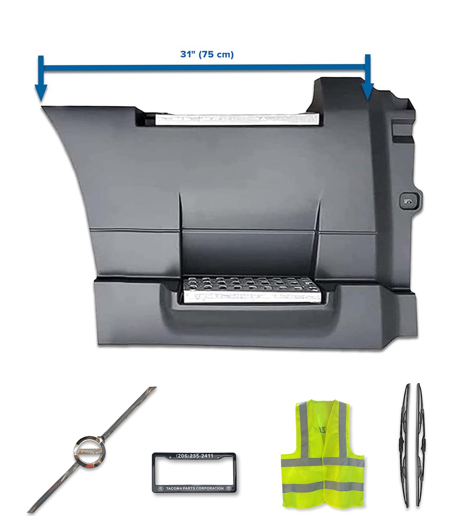 Rear Step Side Fairing Panel Passenger 31" 2018+ Volvo VNL VNR