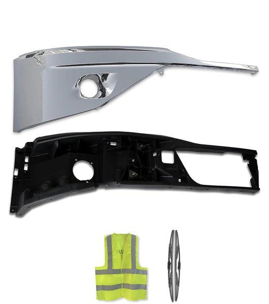 Right Passenger Side Bumper Corner For Kenworth T680 2012-2021 - No Fog Light Hole - MOONSPORT