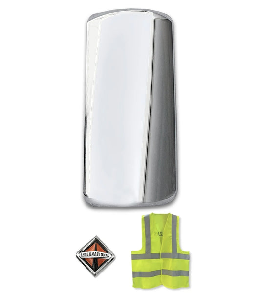 Door Mirror Cover Chrome Pair Driver International LT625