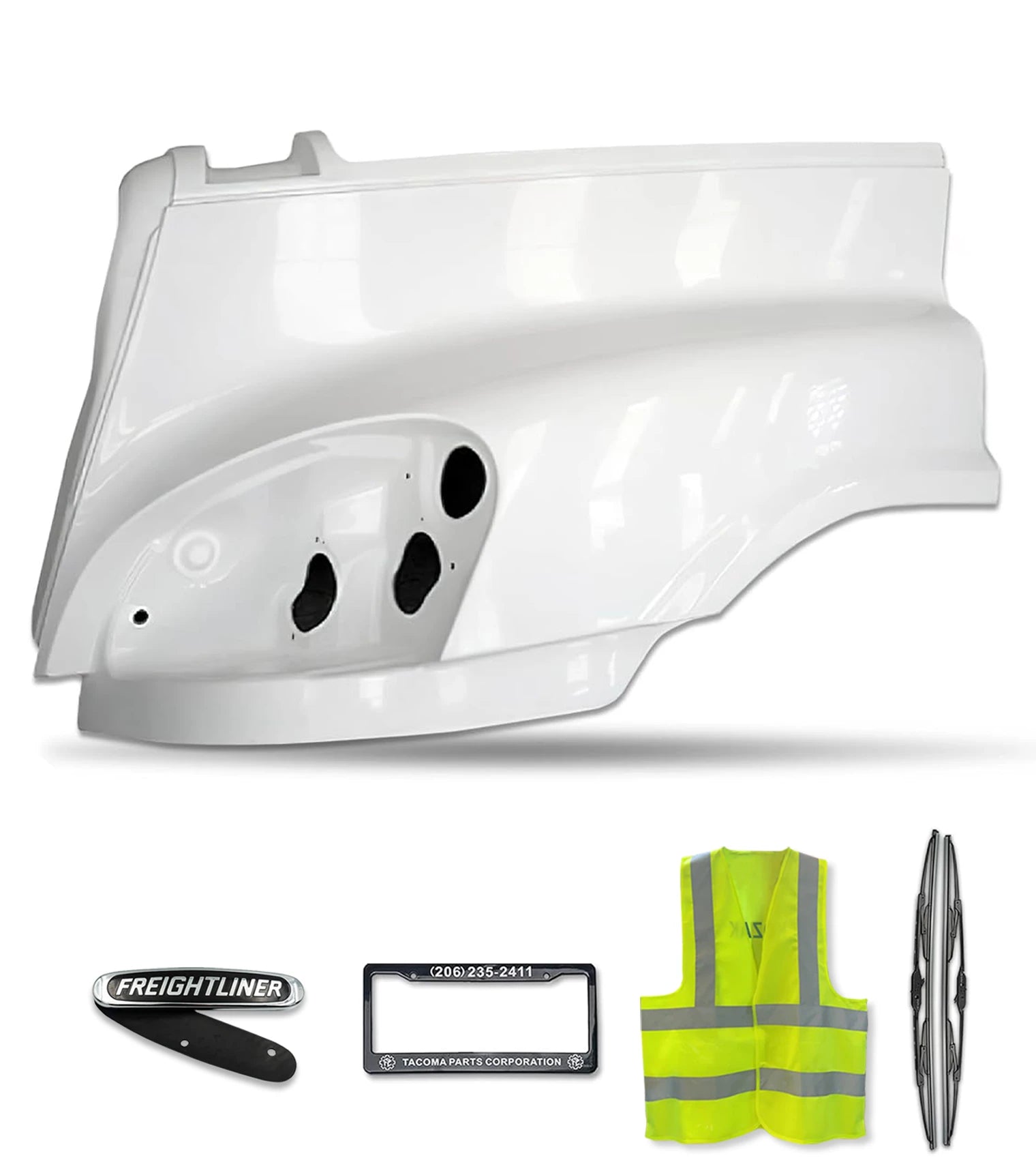 Hood Fender Fiberglass Driver 2008-2017 Freightliner Cascadia 125 113