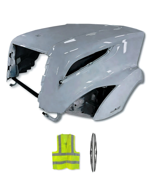 Hood Shell Fiberglass w/ with Turn Marker Lights 2018+ Volvo VNL