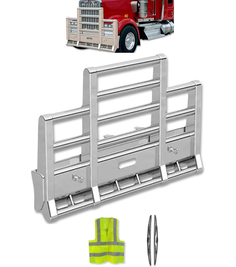 Grille Deer Bumper Herd Road Train Guard 1982-2014 Kenworth W900B LOGGER, 8 BOLTS