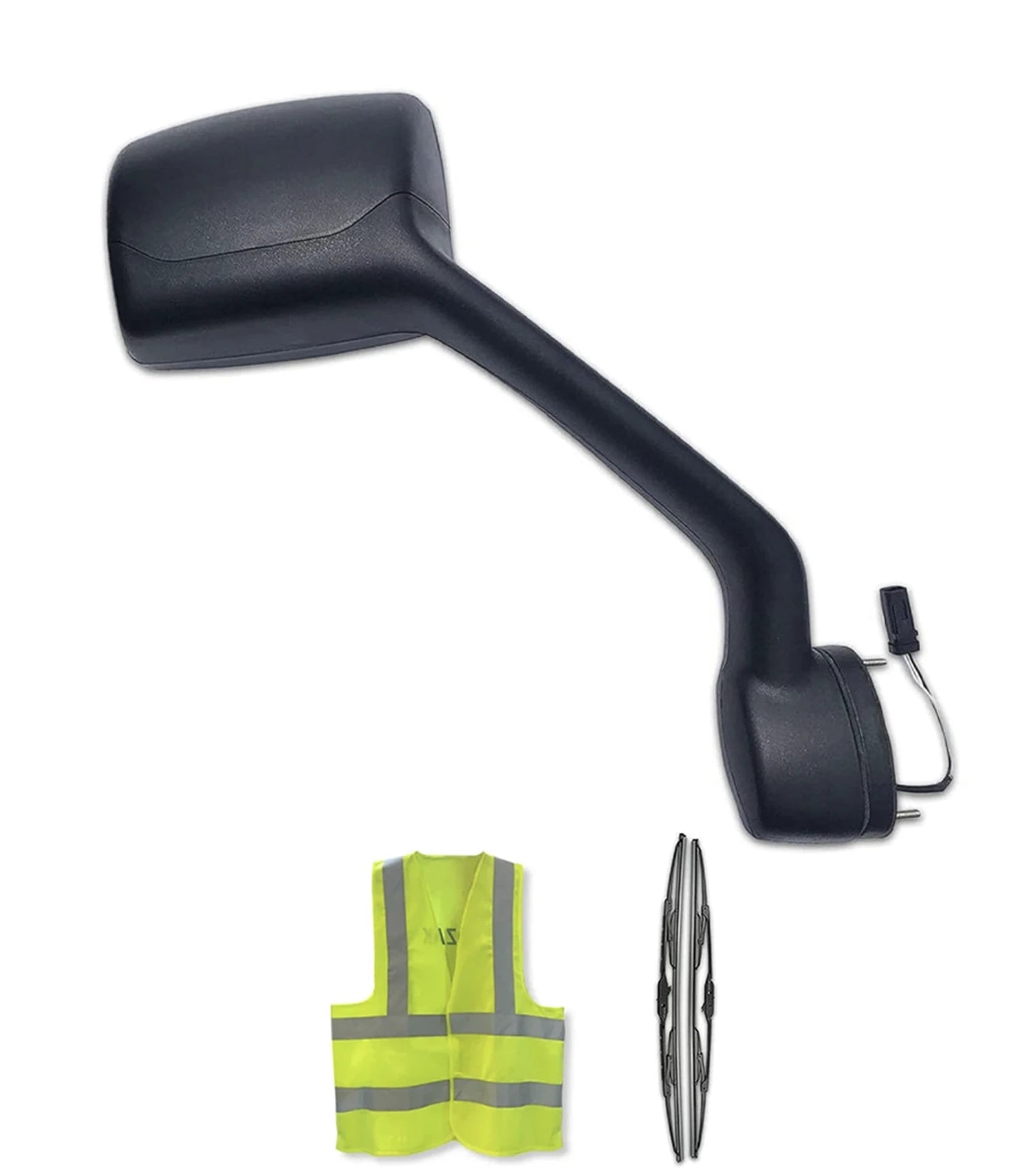 Hood Mirror Black Passenger Peterbilt 587