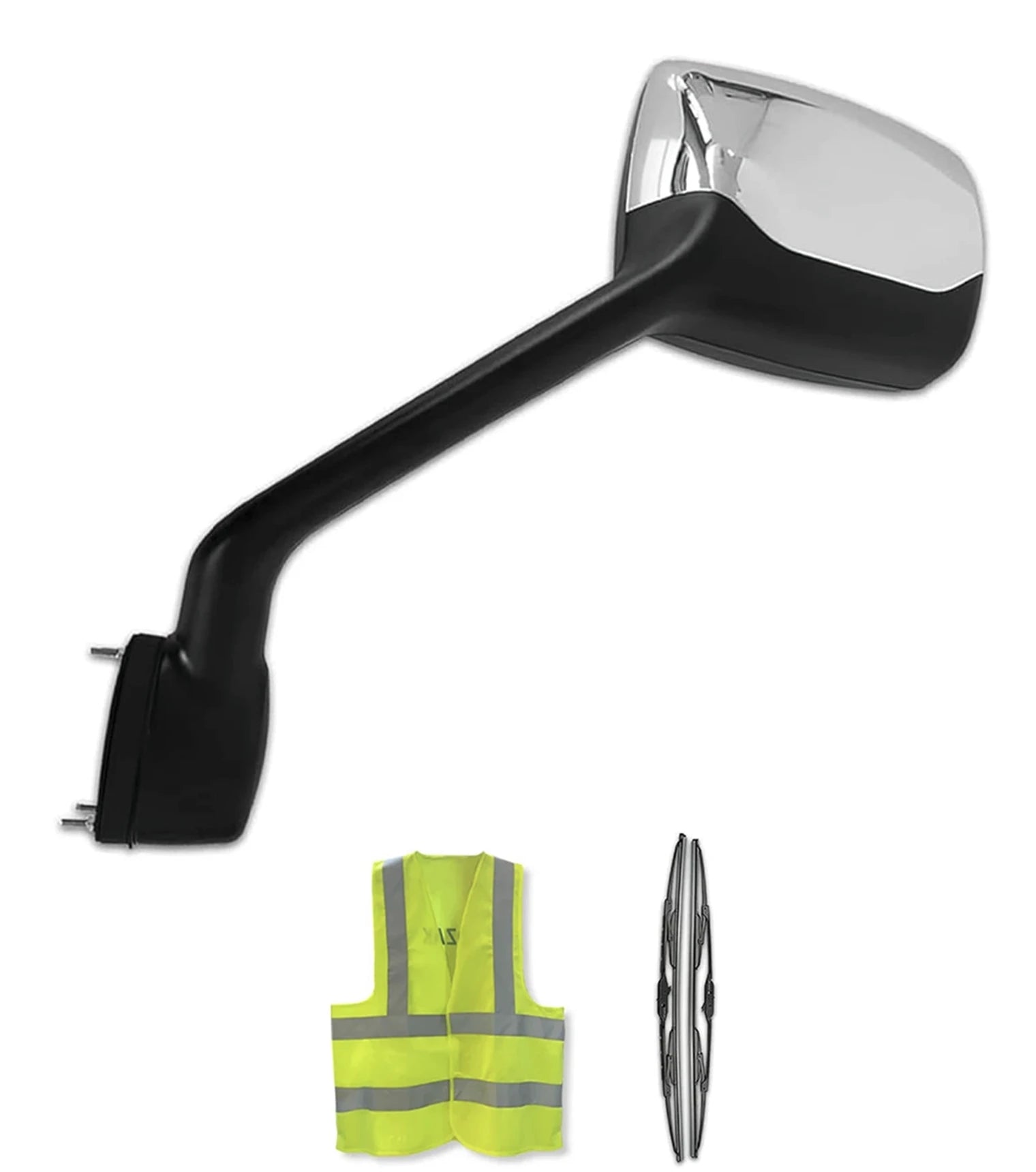 Hood Mirror Chrome Driver Peterbilt 587