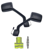 Hood Mirrors Black Set Peterbilt 587