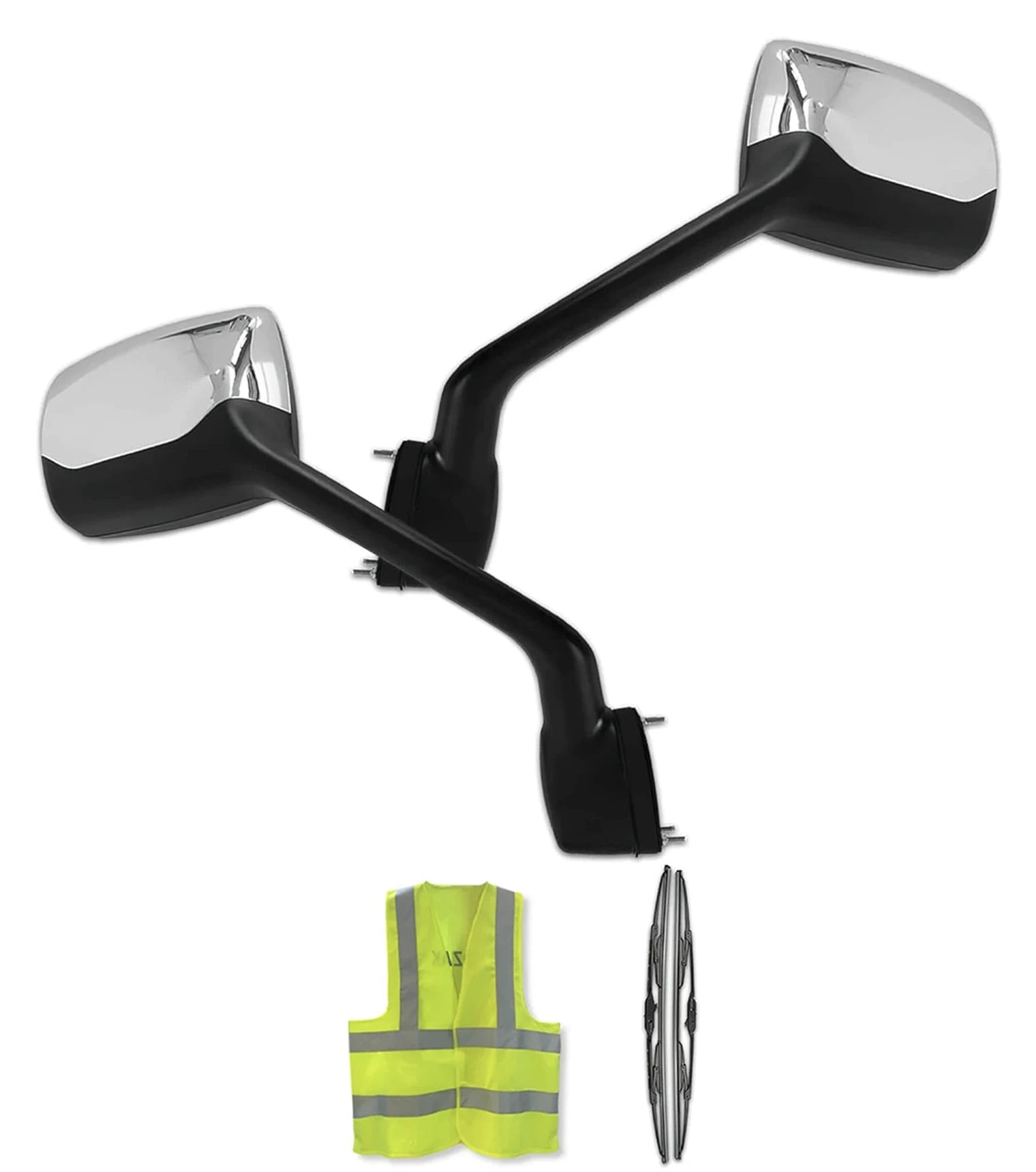 Hood Mirrors Chrome Set Peterbilt 587