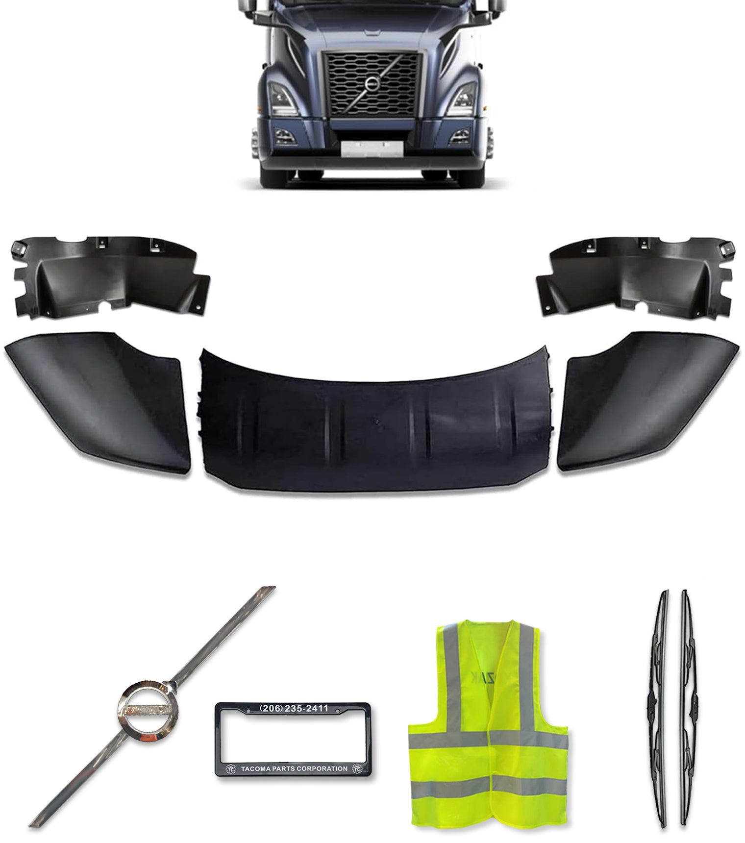Air Flow Deflectors Set 2018+ Volvo VNL VNR