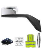 Hood Mirror Chrome Passenger 2004-2017 Volvo VNL