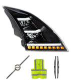 Headlight LED DRL Black Passenger 2018+ Volvo VNL VNR