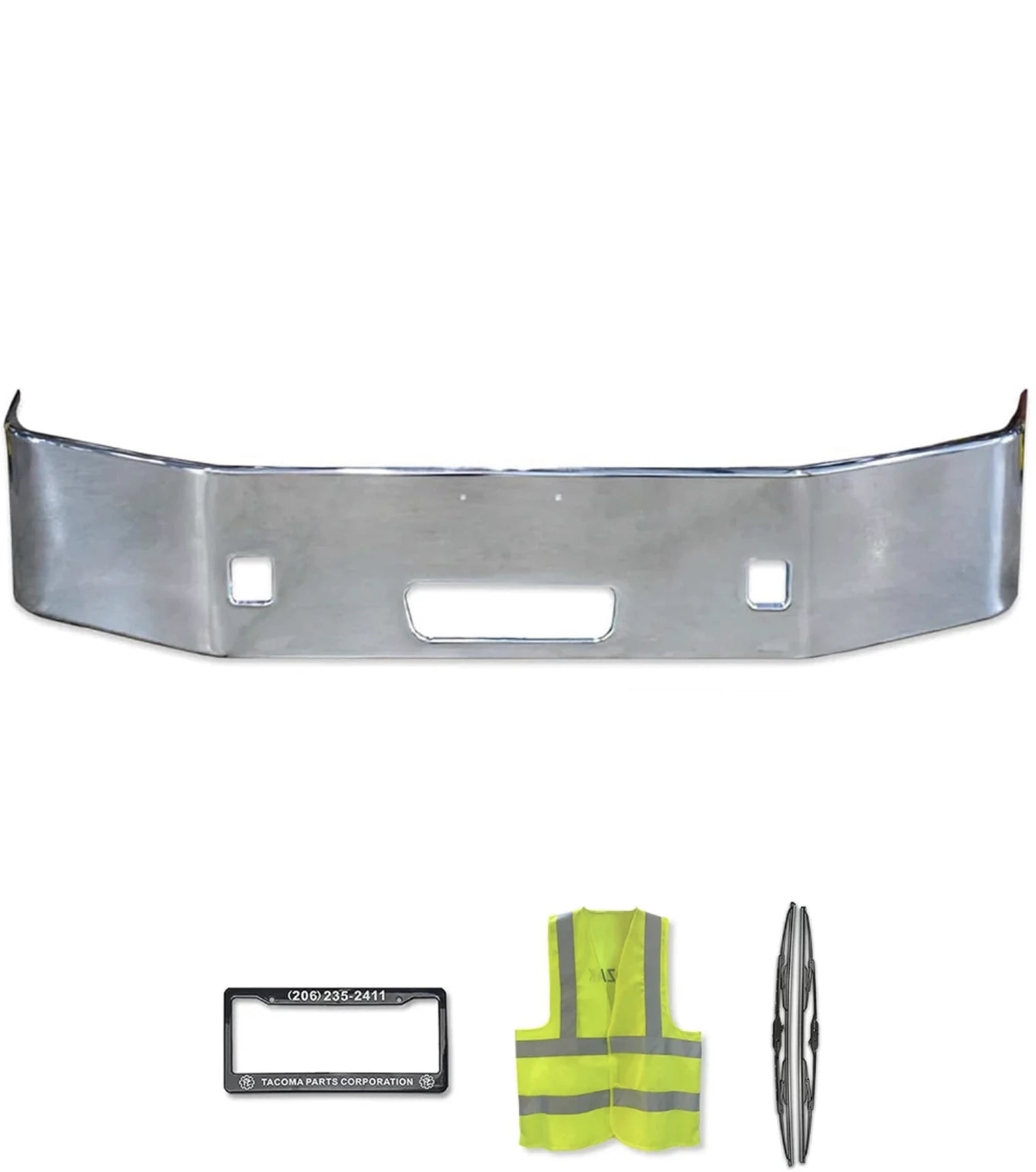 Bumper 16" Without Fog Hole Chrome 2006-2012 Peterbilt 386