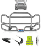 Front Grey Grille Guard Large Chrome Freightliner Columbia