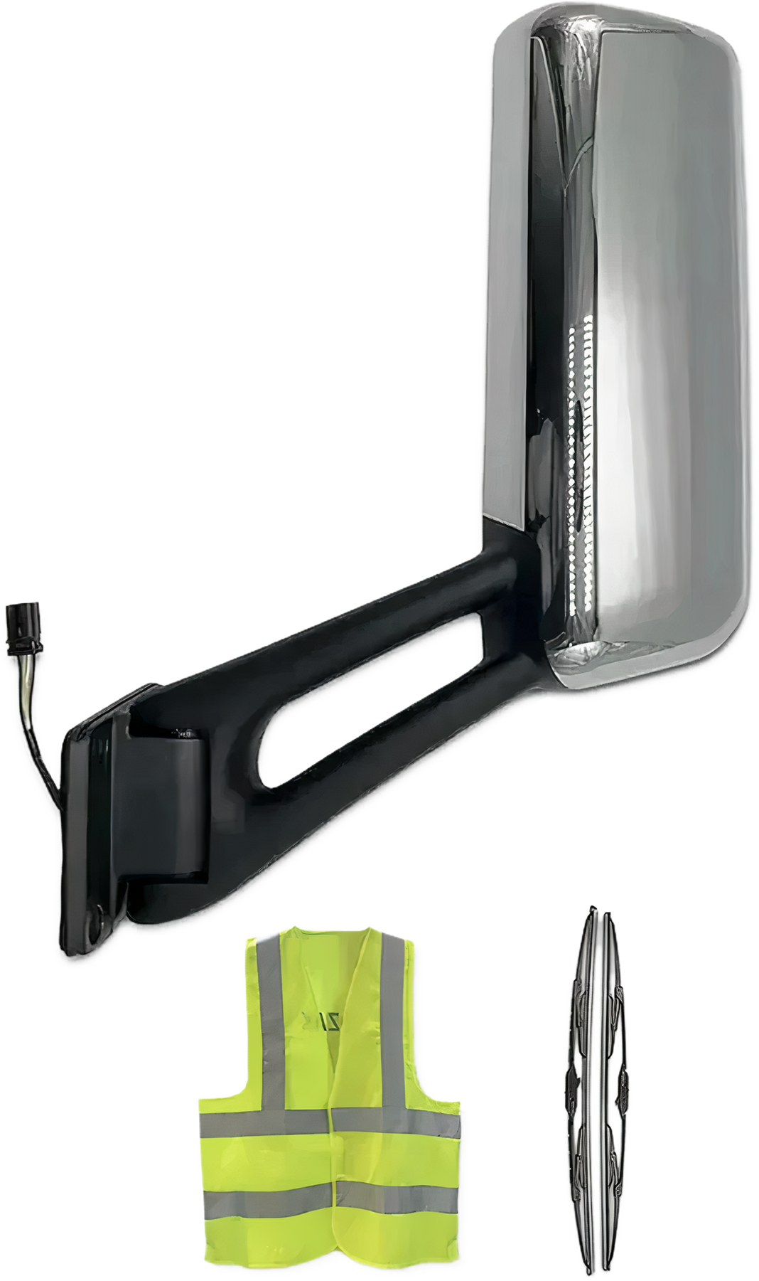 Door Mirror with Arm Chrome Driver 2013-2021 Peterbilt 579
