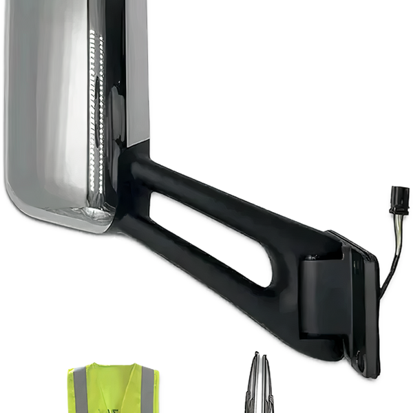 Door Mirror with Arm Chrome Passenger 2013-2021 Peterbilt 579