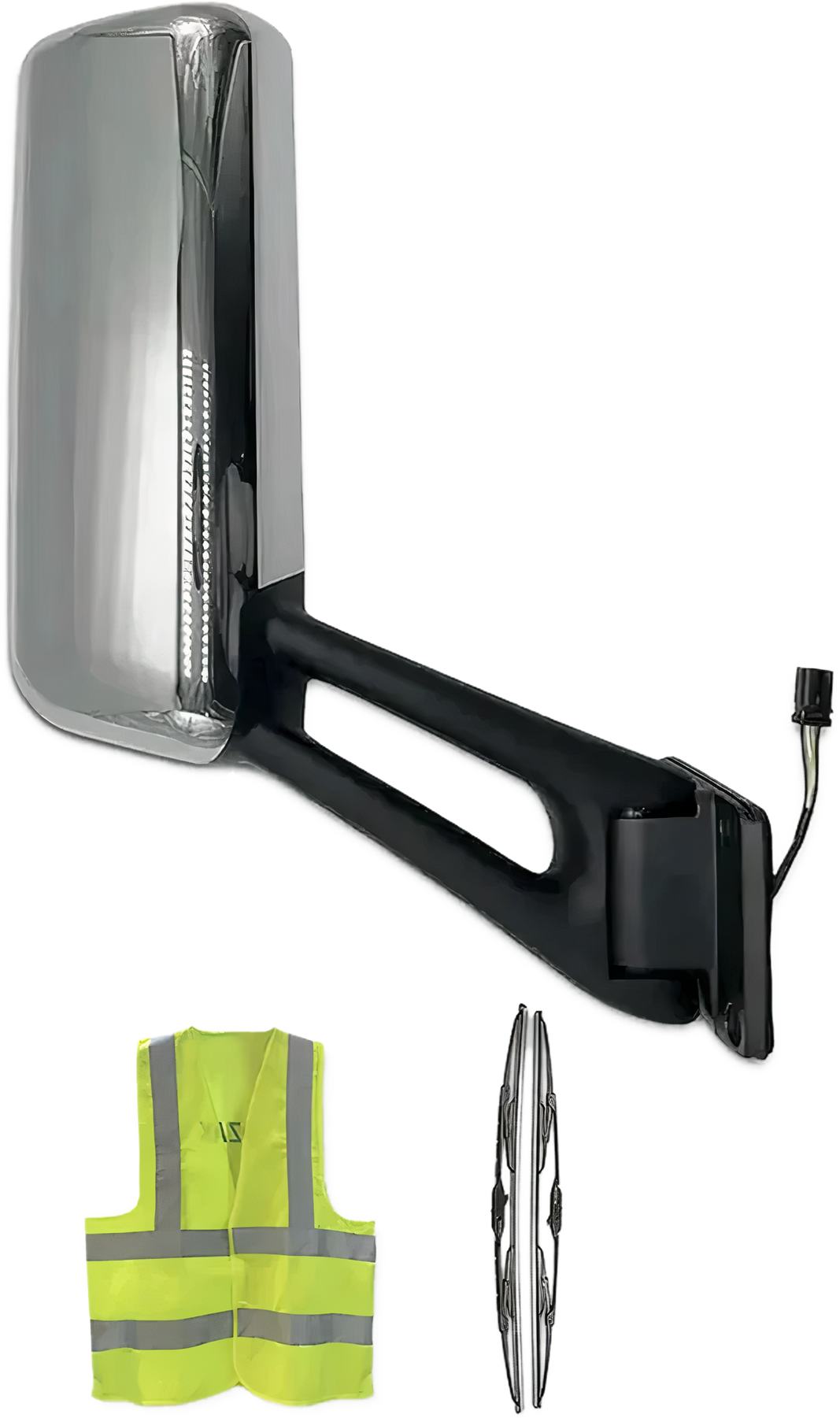 Door Mirror with Arm Chrome Passenger 2013-2021 Peterbilt 579