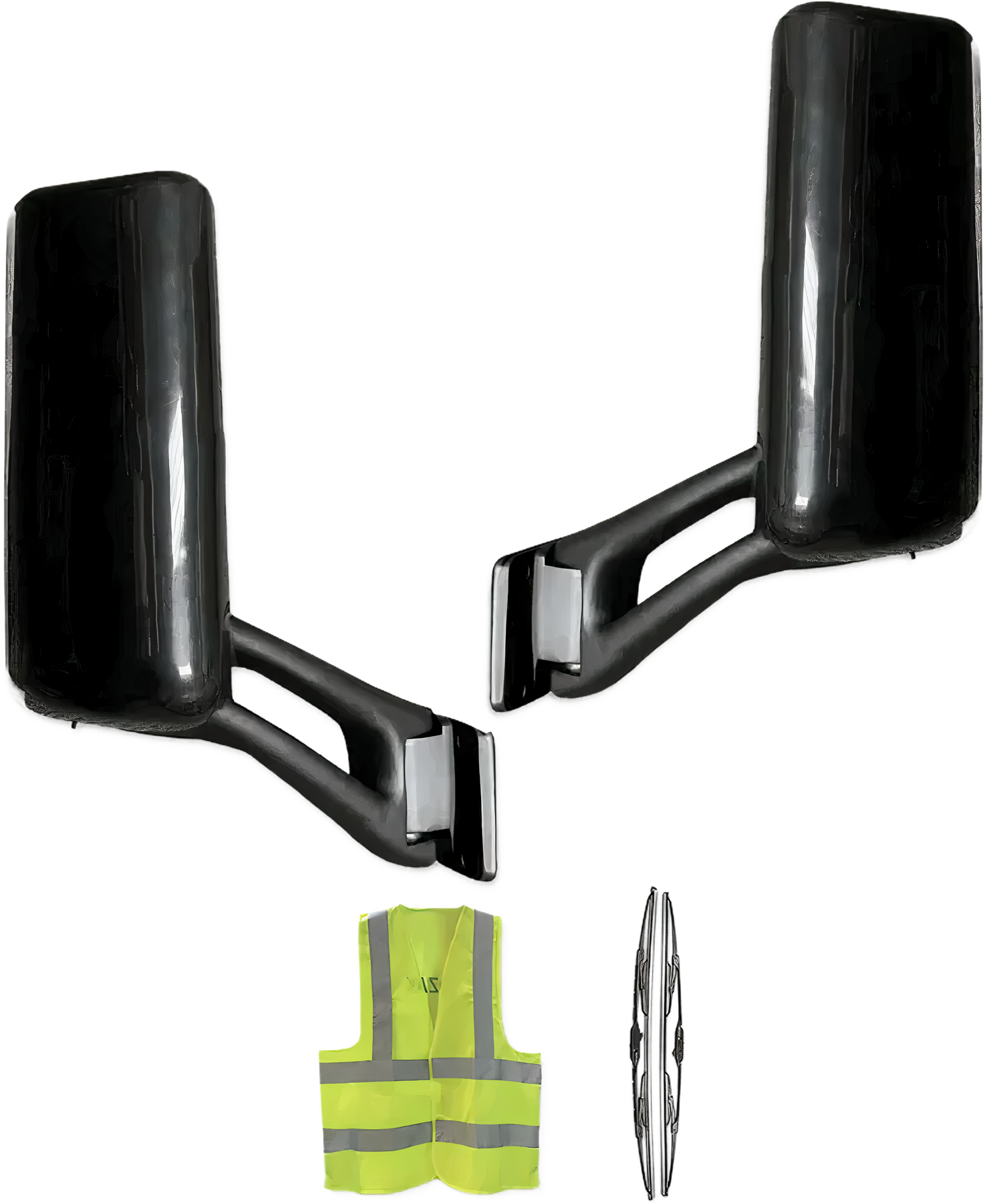 Door Mirrors with Arms Black Set 2013-2021 Peterbilt 579