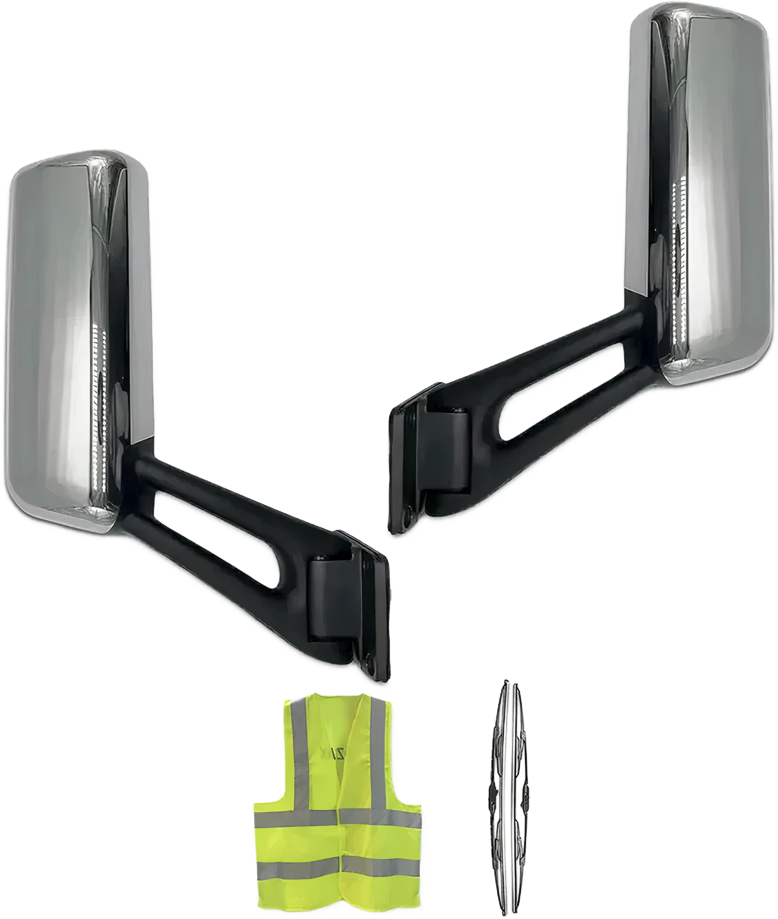 Door Mirrors with Arms Chrome Set 2013-2021 Peterbilt 579