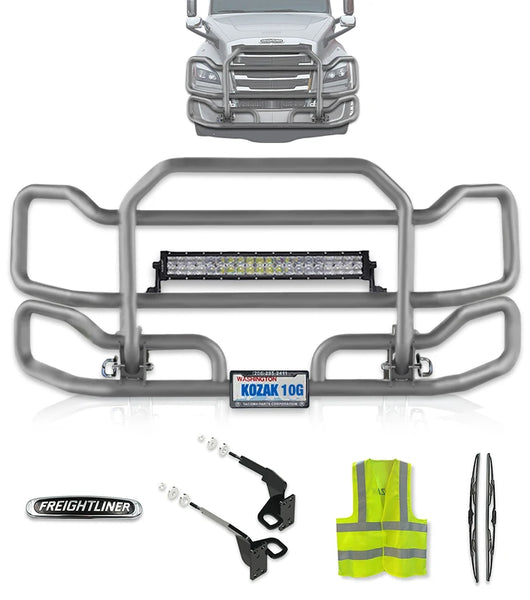 Front Grey Grille Guard Large 2018+ Freightliner Cascadia 126 116