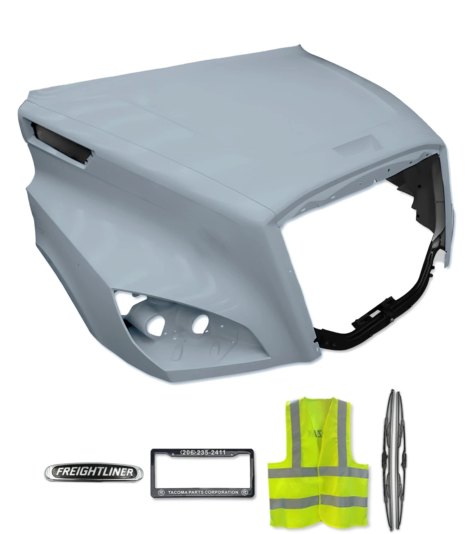 Hood Shell Fiberglass 2018+ Freightliner Cascadia 116 126