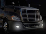 Full LED Projector Fog Lights Chrome Pair Freightliner Cascadia 2008-2017 -