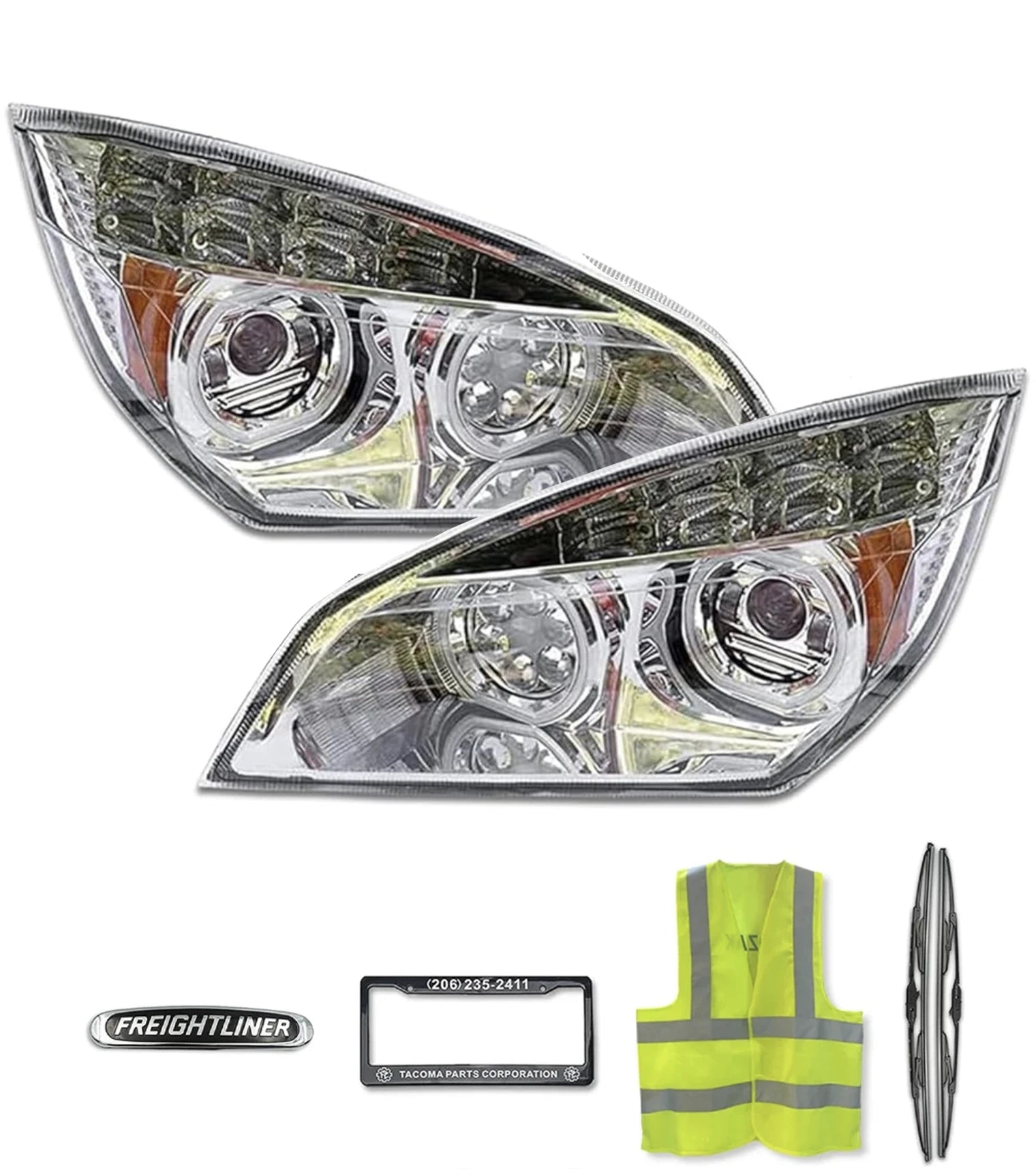Headlights LED Set Freightliner Cascadia 116 126 2018+
