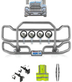 Front Grey Grille Guard Large Peterbilt 386