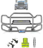 Front Grey Grille Guard Large Peterbilt 386