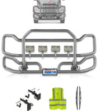 Front Grey Grille Guard Large 2022+ Peterbilt 579 (No Fog)